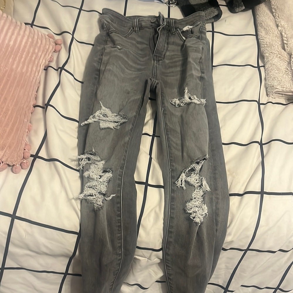 Grey Ripped Jeans